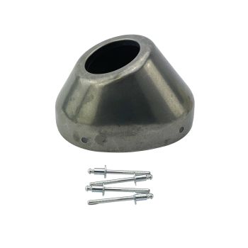 Exhaust End Cap Straight Cut Stainless Steel Powercore 4 Q4 PCT 00-00 Universal - FMF 040634