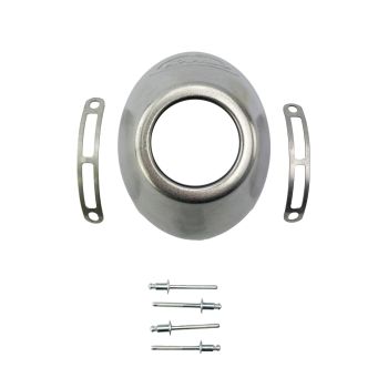 P-Core 4 Q4 Ti Exhaust End Cap Stainless Slash Cut - FMF 040635