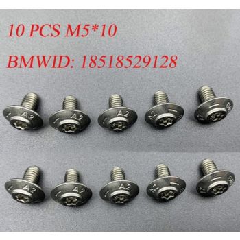 BMW Stainless Steel Shell Screws Bolts M5x10 (Pack of 10) 18518529128