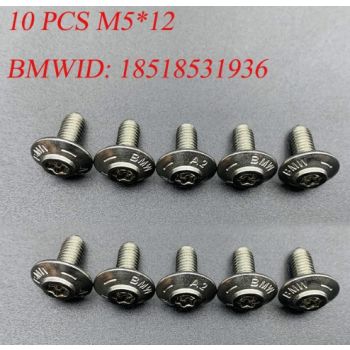 BMW Stainless Steel Shell Screws Bolts M5x12 (Pack of 10) 18518531936