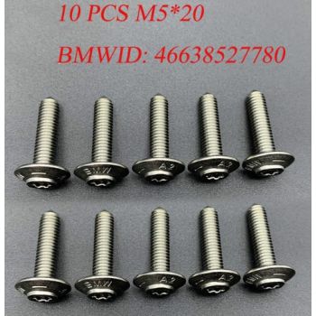 BMW Stainless Steel Shell Screws Bolts M5x20 (Pack of 10) 46638527780