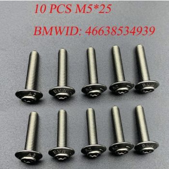 BMW Stainless Steel Shell Screws Bolts M5x25 (Pack of 10) 46638534939