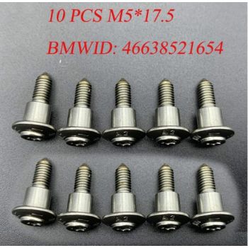 BMW Stainless Steel Shell Screws Bolts M5x17.5 (Pack of 10) 46638521654