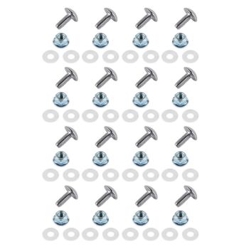 Plastic Fender Mounting Kit M6 x 16mm Bolt, Flange Nut & Nylon Washer Set - Pack of 16 - 64pcs
