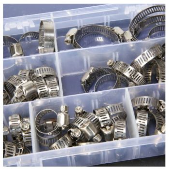 60pcs HOSE JUBILEE PIPE CLIPS 8mm – 38mm 304 STAINLESS STEEL