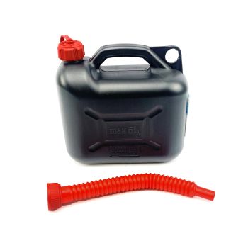 5L FUEL CAN WITH SPOUT BLACK, 199991, JC005PB375, JERRY CAN