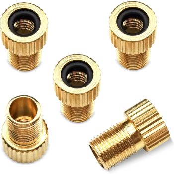 BICYCLE TYRE VALVE ADAPTER PRESTA TO SHRADER - PACK OF 5