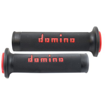 GRIPS DOMINO MOTOGP BLK/RED, DOMINO A01041C4240 Dual Compound