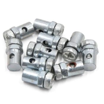 PK10 SOLDERLESS BRAKE LINE CABLE WIRE NIPPLES FIXED SCREWS 8mm x 15mm x 2.5mm