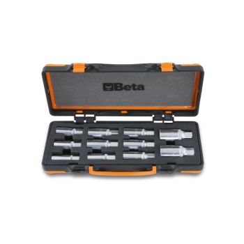 Set of 11 Roller Stud Extractors/Inserters M5 - M16 with Metal Case - Beta Tools 1433/C11
