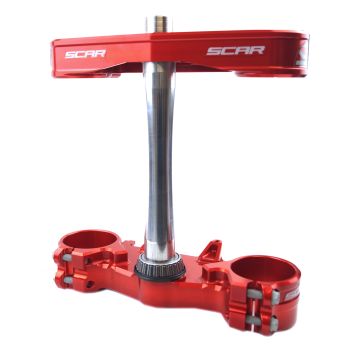 TRIPLE CLAMPS RED CRF 2022-23, OFFSET 22mm SCAR S2421
