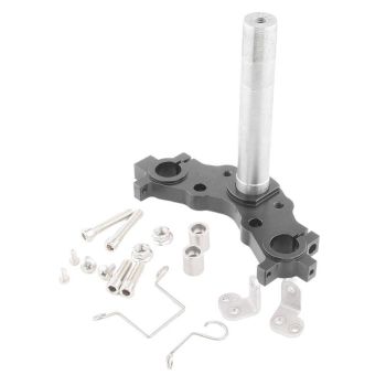 STEERING STEM TRIPLE TREE CLAMP SET BLACK YAMAHA PW 50 22mm