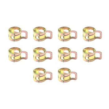 9-13mm STEEL SPRING HOSE CLIPS CLAMPS - PACK OF 10 - SM-07045