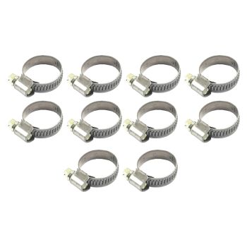 JUBILEE PIPE CLIP 16 - 27mm KALE CLAMP 304 STAINLESS STEEL (PACK OF 10)