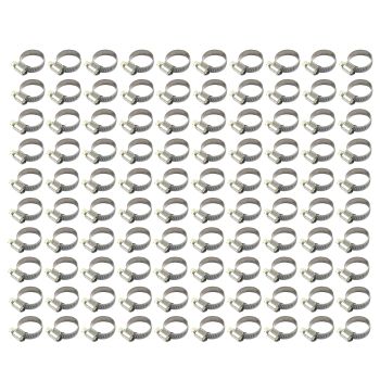 JUBILEE PIPE CLIP 16 - 27mm KALE CLAMP 304 STAINLESS STEEL (PACK OF 100)