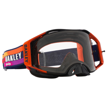 OAKLEY AIRBRAKE MX TROY LEE DESIGN NAVY SUNRISE NAVY/CLEAR, CLEAR LENS
