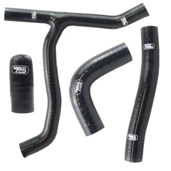 COOLANT HOSE 4 PIECE KIT BLACK 17-20 HONDA 450 CRF R RWE RX SAMCO SPORT HON-123-BK