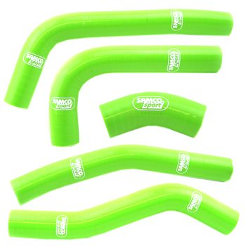 COOLANT HOSE 5 PIECE KIT GREEN 21-24 KAWASAKI 250 KX OEM DESIGN SAMCO SPORT KAW-98-GN