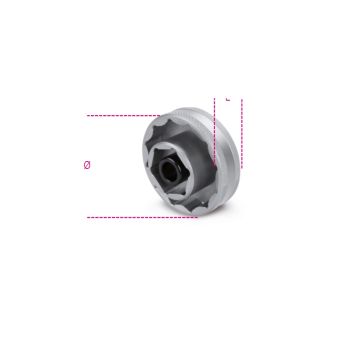 Bi-Hex Socket for Wheel Hub Nuts 55mm - Beta Tools 3075B 55