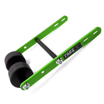 WHEELIE BAR 2 ROLLER TAG-Z GREEN, ATV QUAD WHEELIE SAVER / CATCH, 3.4KG Size 34x22x7cm