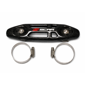 EXHAUST HEAT GUARD CARBON UNIVERSAL 27-51mm HEADER PIPE 190mm SCAR CUHP