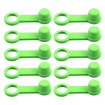 TRADE PACK 10 RUBBER CAPS GREEN, TRADE £0.40 EA. BLEED NIPPLE COVER CAP