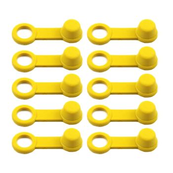 TRADE PACK 10 RUBBER CAPS YELLOW, TRADE £0.40 EA. BLEED NIPPLE COVER CAP