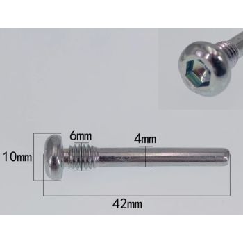 BRAKE Pad Caplier PIN 4mm x Shaft 42mm Overal Length x 10mm Head