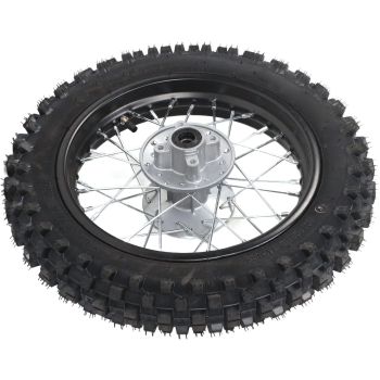 REAR WHEEL 10" PIT BIKE 12MM AXLE, 10-2.50, DISK BRAKE
