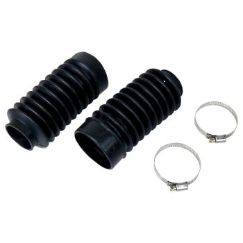 200mm FORK BOOT SET BLACK, HINKLEY T100 BONNEVILLE TYPE., KS16-3009