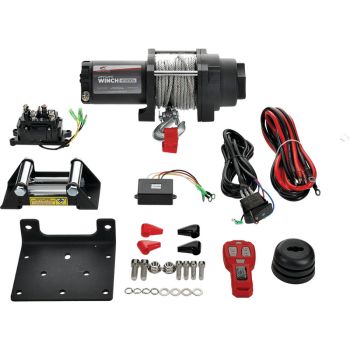 12V WINCH 4500LB/2000KG, ATV/UTV, STEEL CABLE, 4 BOLT, ARROWHEAD 431-01025