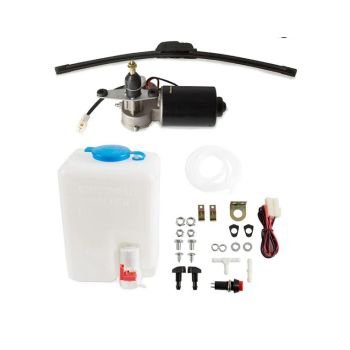 Universal UTV Electric Windshield Wiper Motor Kit with water spray