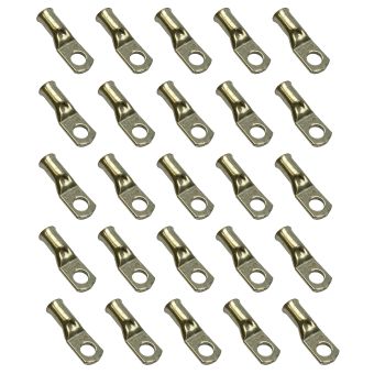 TRADE PACK 25 / 8mm RING TERMINAL COPPER 25mm2, TO SUIT CABLE OD 5.6mm