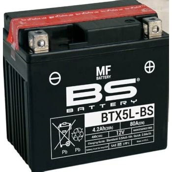 BATTERY YTX5L-BS / BTX5L-BS, 300618, BS-BTX5L-BS