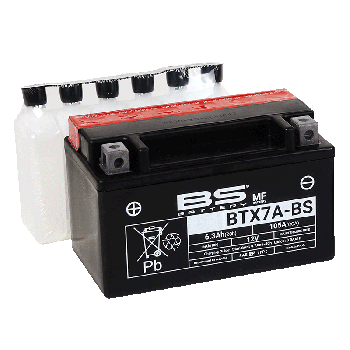 BATTERY YTX7A-BS 12V 6Ah. BS, BS Maintenance Free BTX7A-BS, 300619, BS-BTX7A-BS