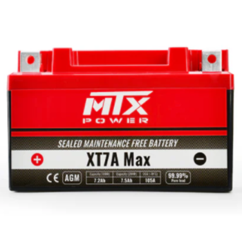 BATTERY XT7A Max 12V 7.2AH Maintenance Free BTX7A-BS, 300619, BS-BTX7A-BS YTX7A-BS