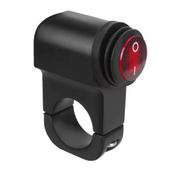 HANDLEBAR LIGHT SWITCH 22mm 12V SPOTLIGHT FOG LAMP TURN SIGNAL ON OFF RED WATERPROOF
