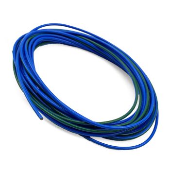 ELECTRICAL WIRE BLUE / GREEN 4 METRE, 0.75mm sq / 14 Amp Capacity.