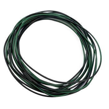 ELECTRICAL WIRE BLACK/GREEN 4 METRE, 0.75mm sq / 14 Amp Capacity.