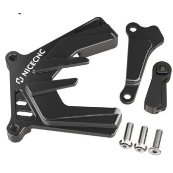 FRONT SPROCKET GUARD 00-23 YAMAHA YZ 250 X BLACK ALUMINUM 5HC-17466-00-00