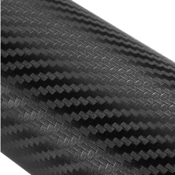 CARBON FIBER DECAL 30x127cm BLACK 3D VINYL SHEET
