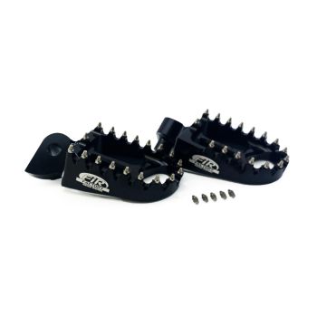 FOOT PEGS BLACK FANTIC/YAMAHA, FIR ASF-04, CNC ALLOY, 17D-27411-00-00, 17D-27421-00-00