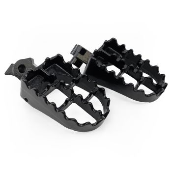 FOOT PEG SET KLR650 BLACK SS, PSYCHIC MC-04040 STAINLESS 34028-0015, 34028-0014, 92145-0198, 92145-0199