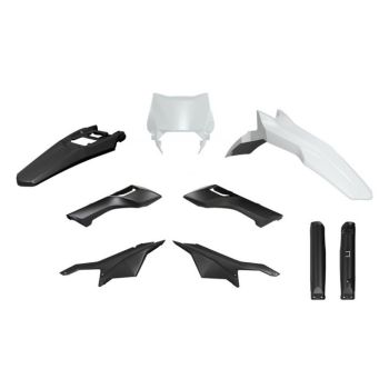 PLASTIC KIT 6PCS SURRON ULTRA BEE 23-24, WHITE/BLACK, RTECH R-KITSUR-OEM-624