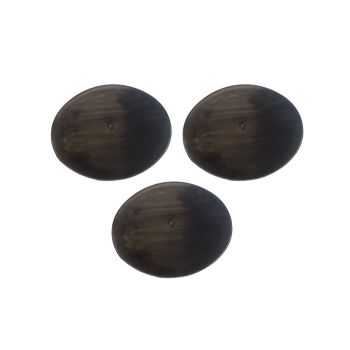 CEMOTO OVAL PLATE BLACK PACK-3, C.205202, FM205202