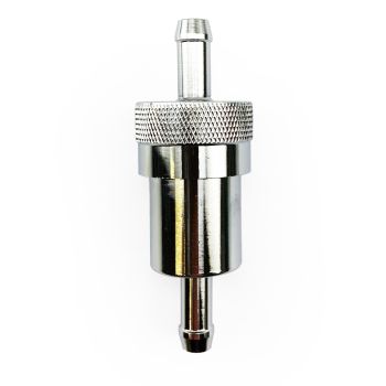 FUEL INLINE FILTER ALUMINIUM WASHABLE CORE SILVER Universal Petrol  