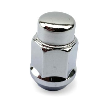 LUG NUT 1/2" 20TPI BEV CHROME, LUG6 BEVELED