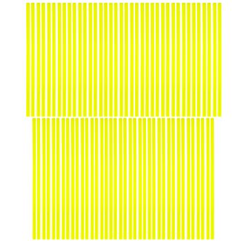 SPOKE SKIN SET 8.5" & 7.5" YEL, SS-101, 76 PCS, NEON YELLOW