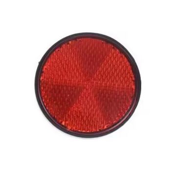 REFLECTIVE WARNING ROUND PLATE MOTORCYCLE SCOOTER QUAD REFLECTOR