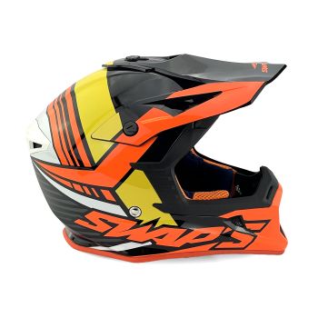 MX HELMET XL 62 BLACK/ORANGE 21, SWAP'S S818 FULL FACE CSW11G0105, !! ACU GOLD APPROVED !!